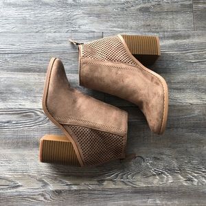 Suede ankle booties